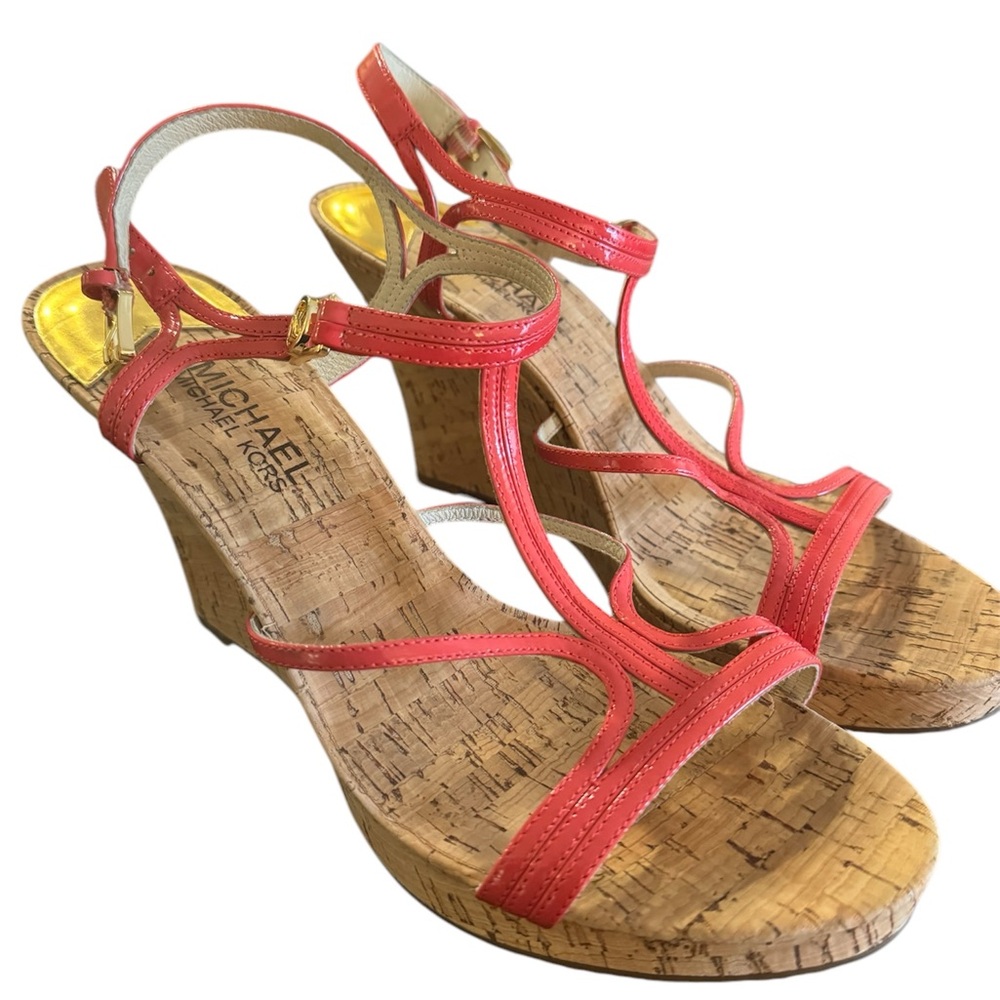 Michael Kors Coral Wedge Heels